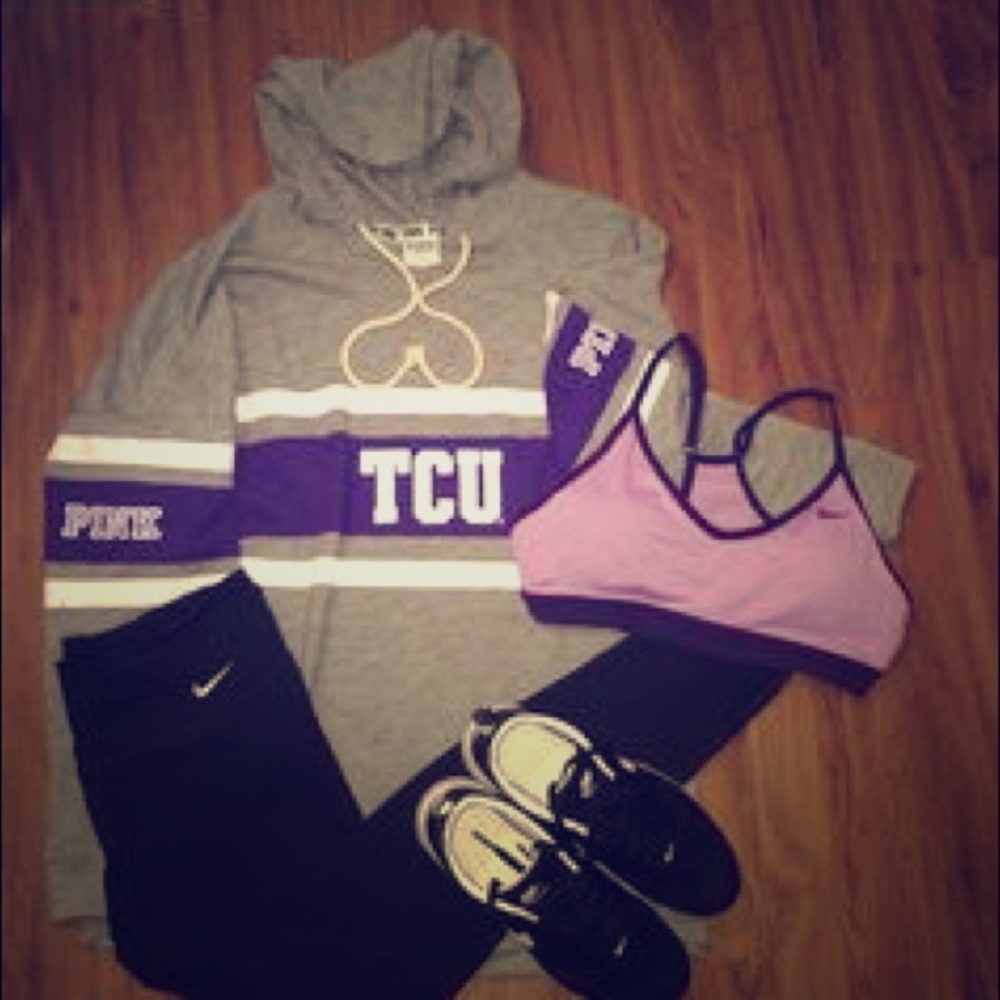 Victoria's Secret pink TCU sweater
