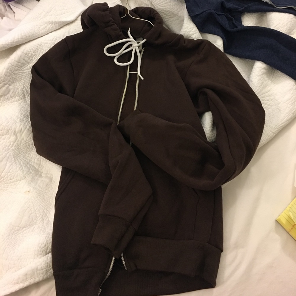 Brown American apparel zip up (never worn)