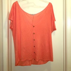 Orange loose shirt