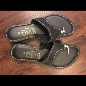 Handmade Key West Black Sandals 9