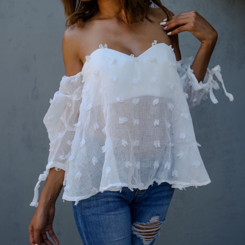 🎉Host Pick🎉  Lovely Off The-Shoulder Top • - Picture 2 of 5