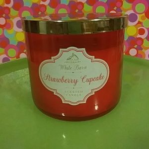 Strawberry cupcake candle White Barn Bath Body Wor
