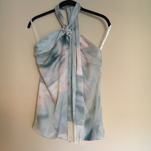 Sexy satin halter top