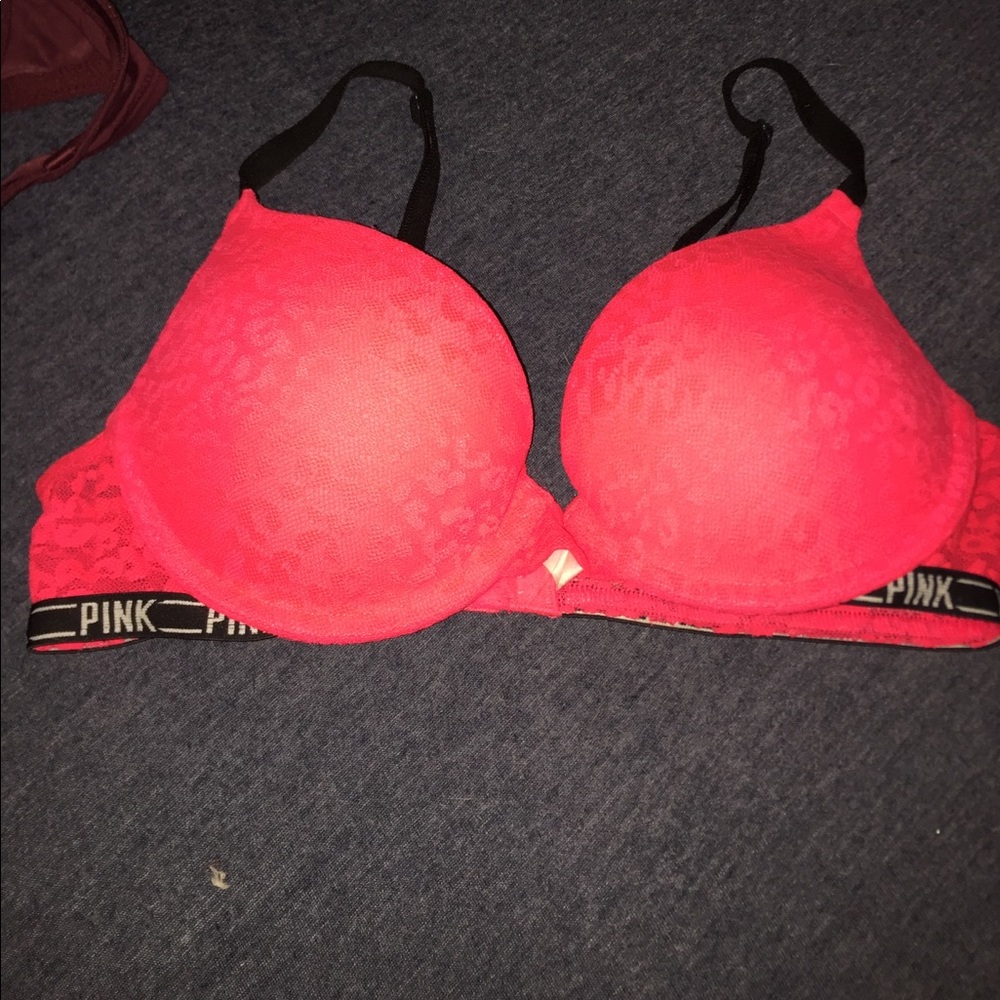 Pink bra!