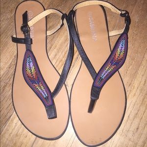 Feather sandals