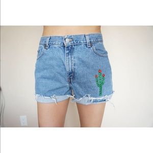Levis high waist shorts