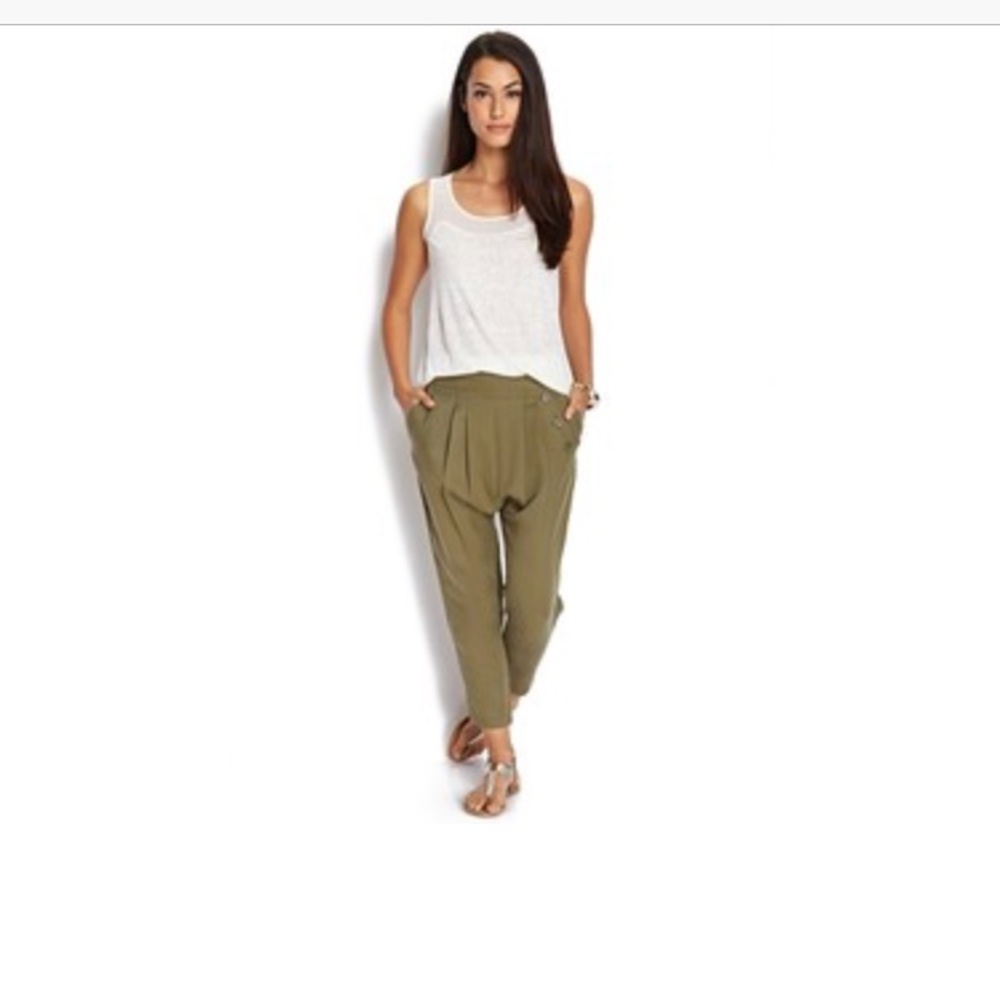Forever 21 Asymmetrical Woven Trousers