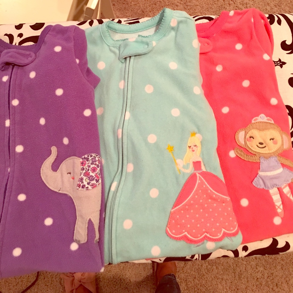 Set of 3 Carters Fleece PJ's