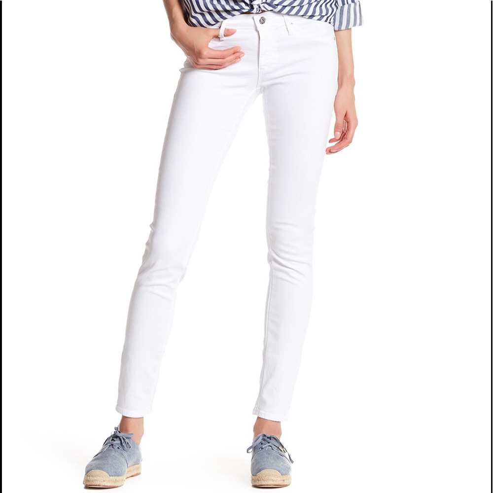 AG white skinny jeans from Anthropologie