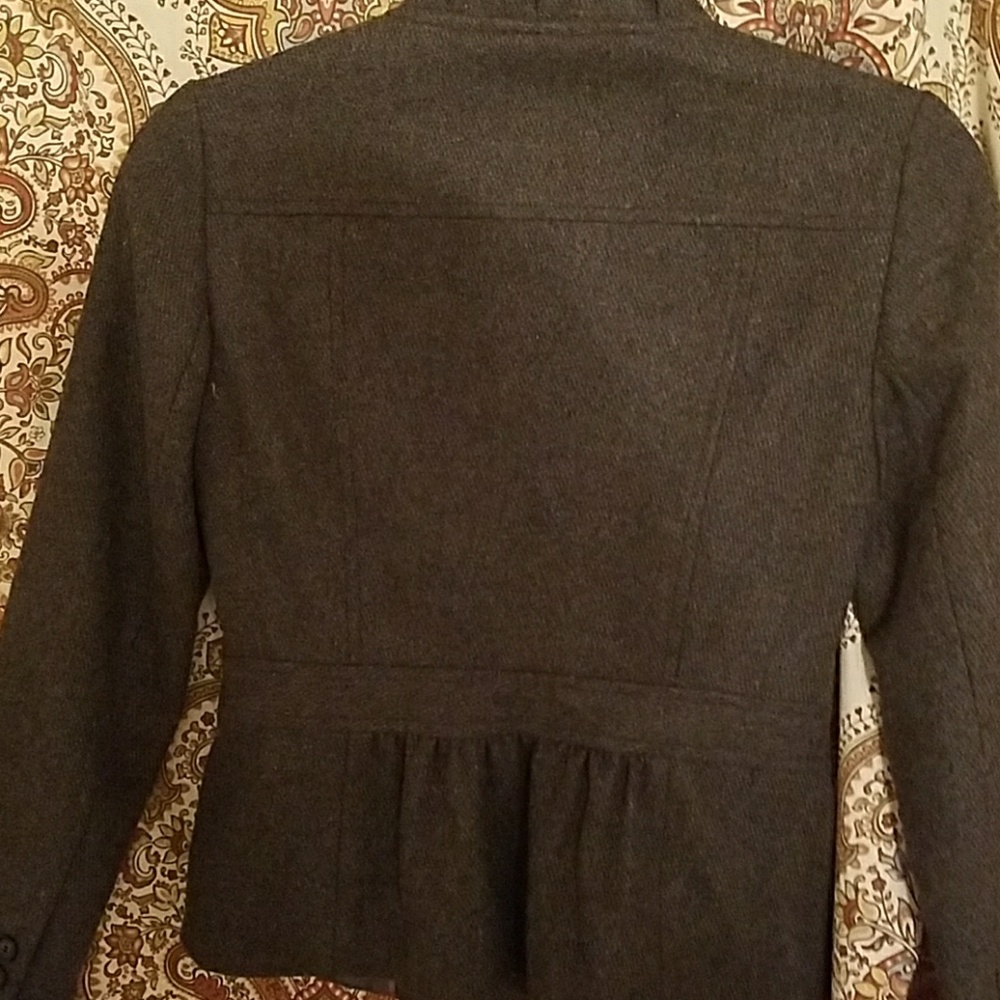 LOFT gray ruffle blazer - Picture 4 of 4