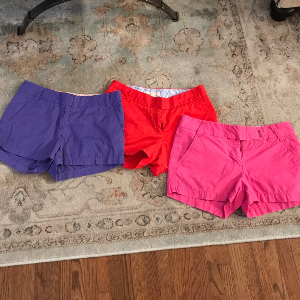 J Crew chino 3" Shorts. Like new. $7 each