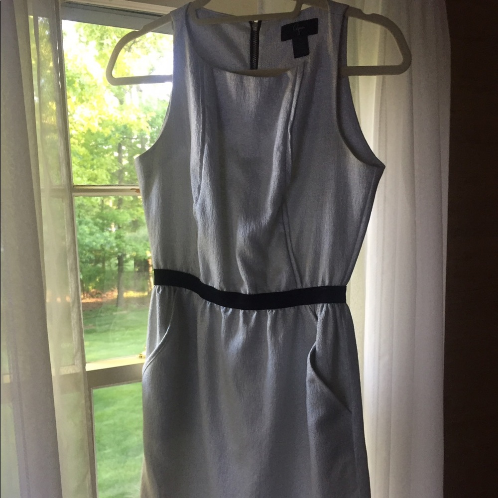 Aqua silver sleeveless dress