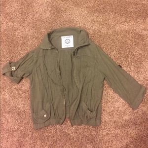 LA Hearts Cropped Bomber Jacket