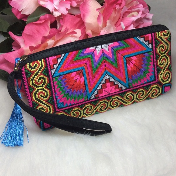 Wallet Ethnic Embroidered long 👛  Mobile Phone - Picture 5 of 8