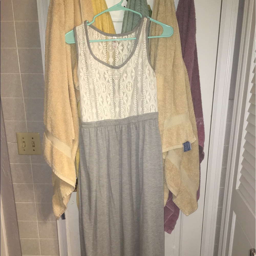Gray maxi dress
