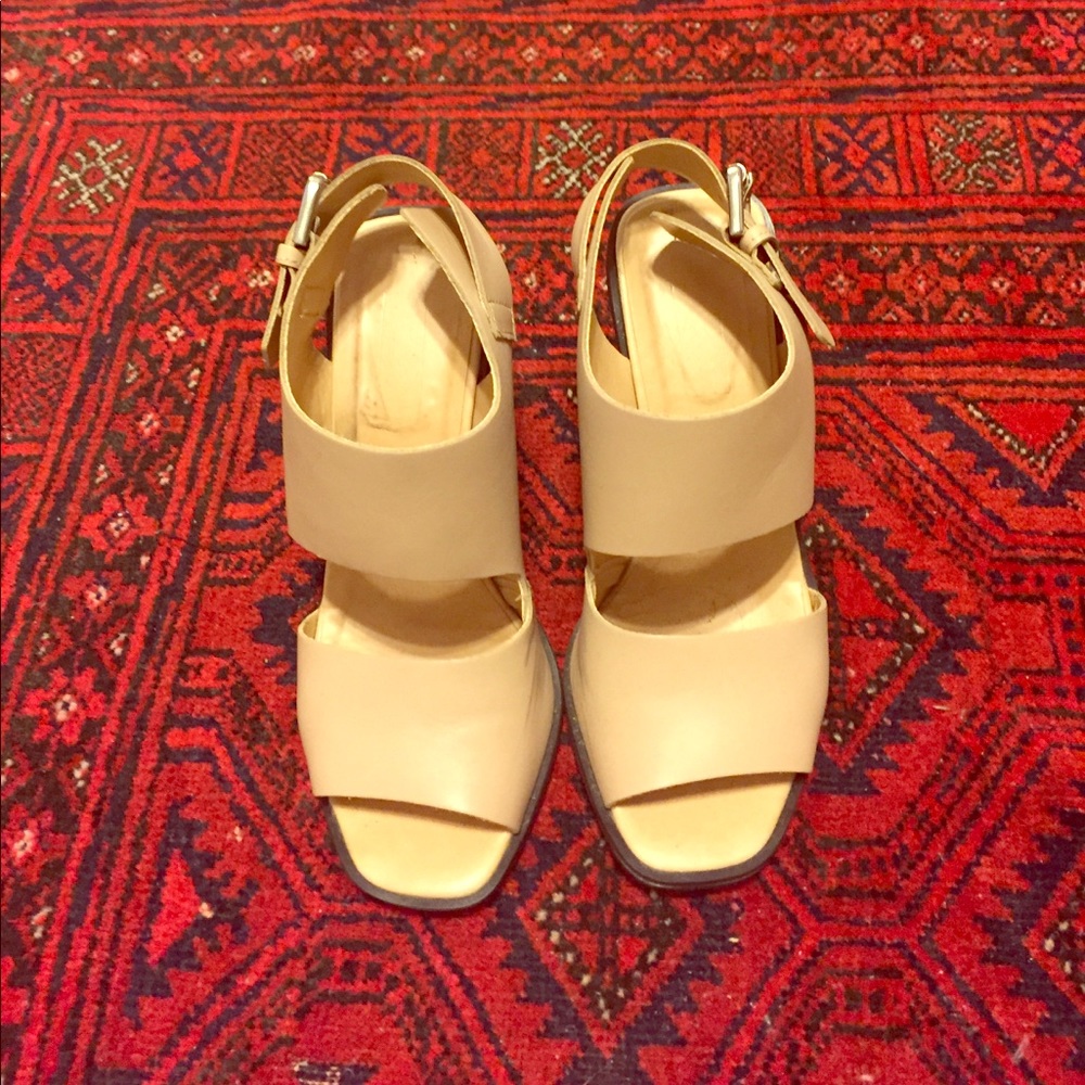 Topshop block heel leather sandals