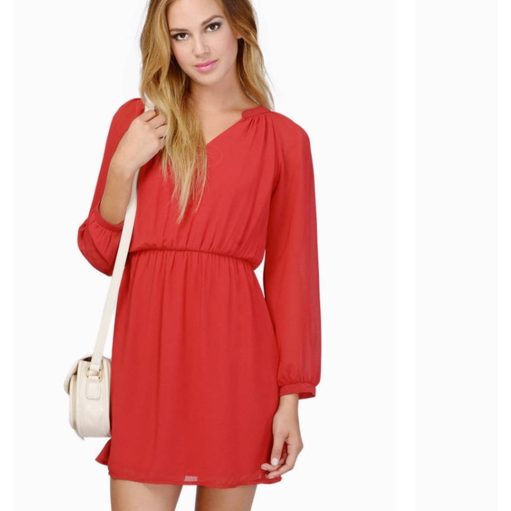 Tobi Tara chiffon red dress!