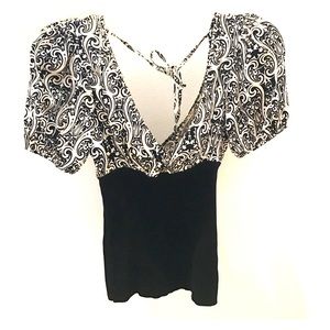 Bebe plunge v-neck top