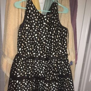 Black polka dot dress