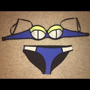 Triangl bikini Poppy Blue Crush S top/M bottom