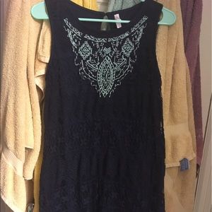 Blue lace dress