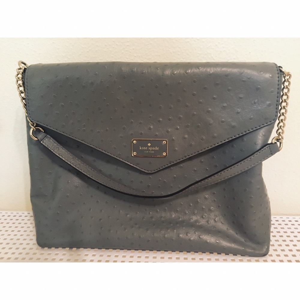 kate spade ostrich leather shoulder bag