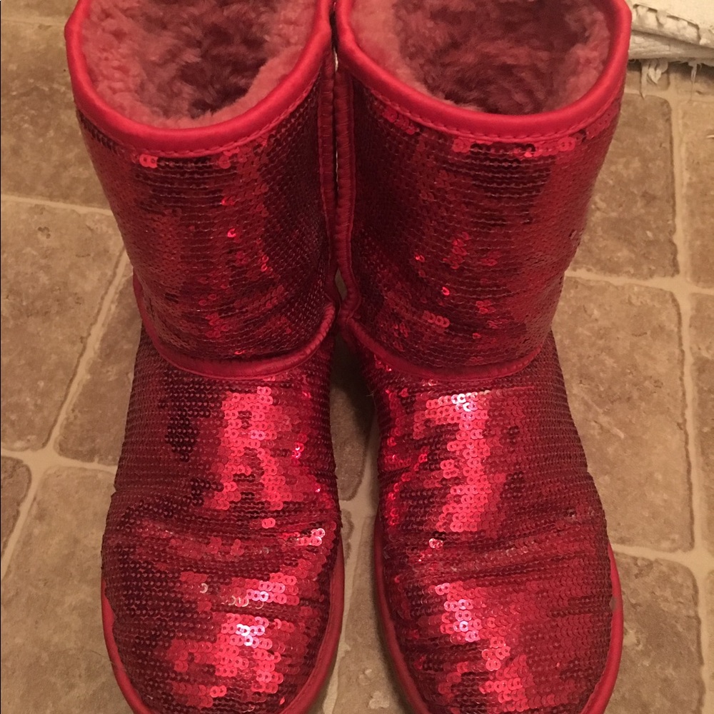 Red Sequin Uggs