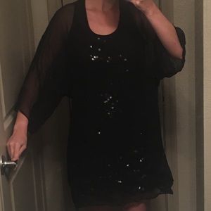 Back sheer sequin dress