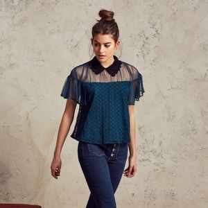 Tularosa Langley Lace Color Top size small