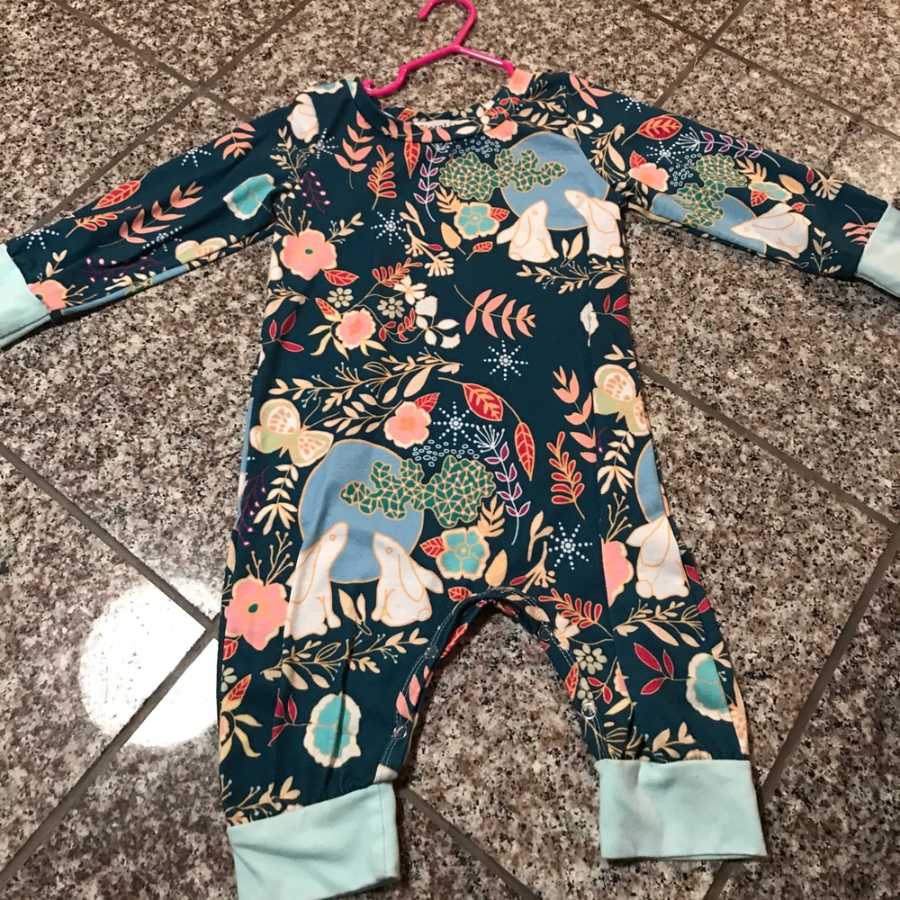 Rabbit floral romper