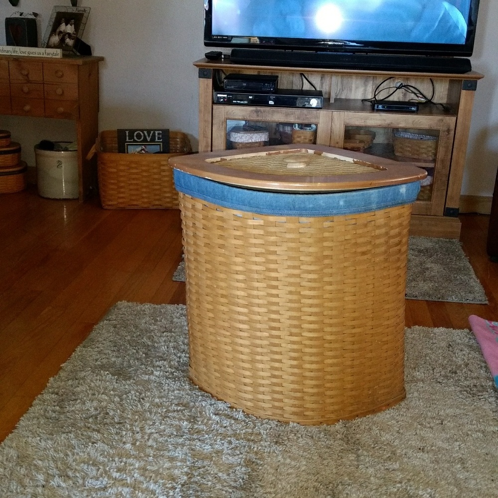 Longaberger basket corner hamper