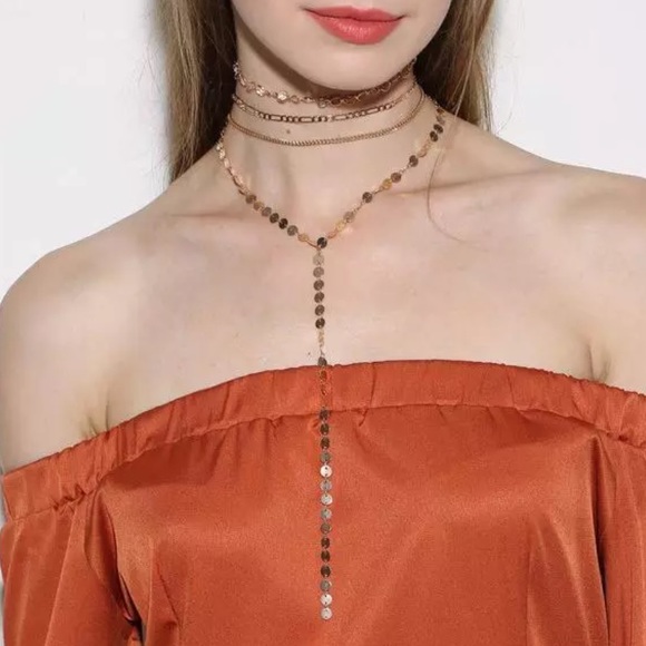 ✨ 4 pcs Crystal Choker Necklace Set - Picture 2 of 7