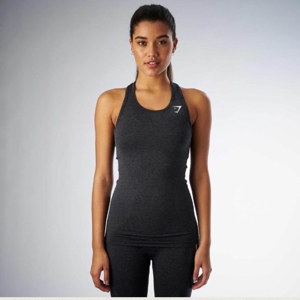Gymshark Black Marble Seamless vest tank