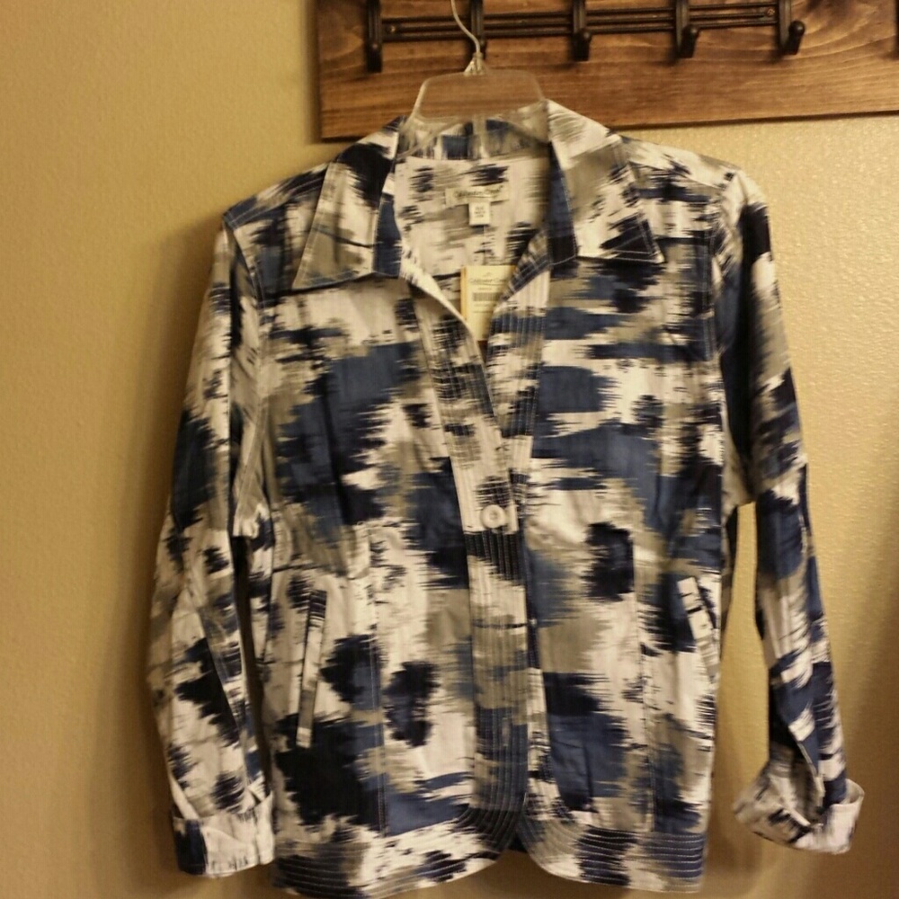 NWT Coldwater Creek unlined light weight jacket XL