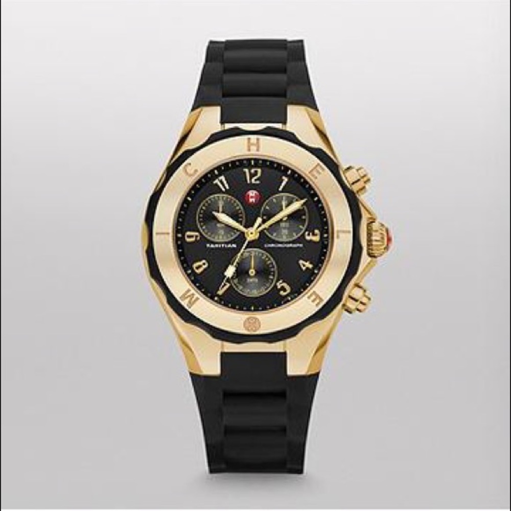 MICHELE Tahitian Jelly Bean Black Gold Watch