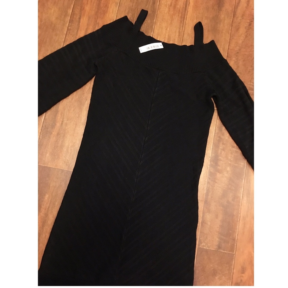 WHBM Cold Shoulder Sweater Tunic Dress