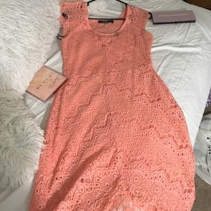Lace hip hugging mini dress