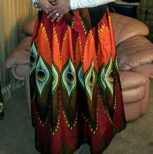 Feather with Flare Plus size Maxi Skirt