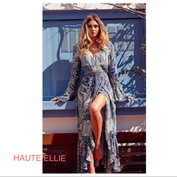 Bandon Dunes Wrap Ruffle Maxi Dress - Picture 4 of 5