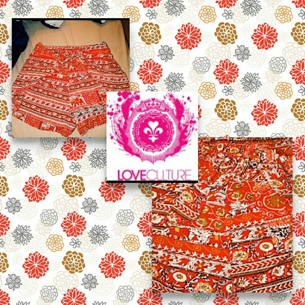 🎆SALE!!🎆Love Culture Pattern Shorts