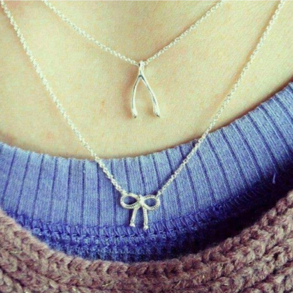 ISO "Well Wishes" wishbone necklace Chloe + Isabel