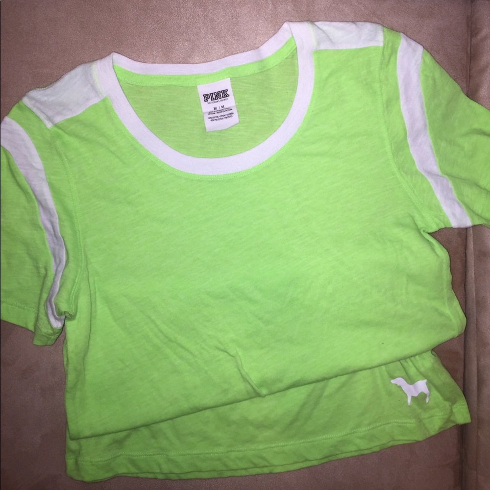 VS Pink Green Fitted Tee