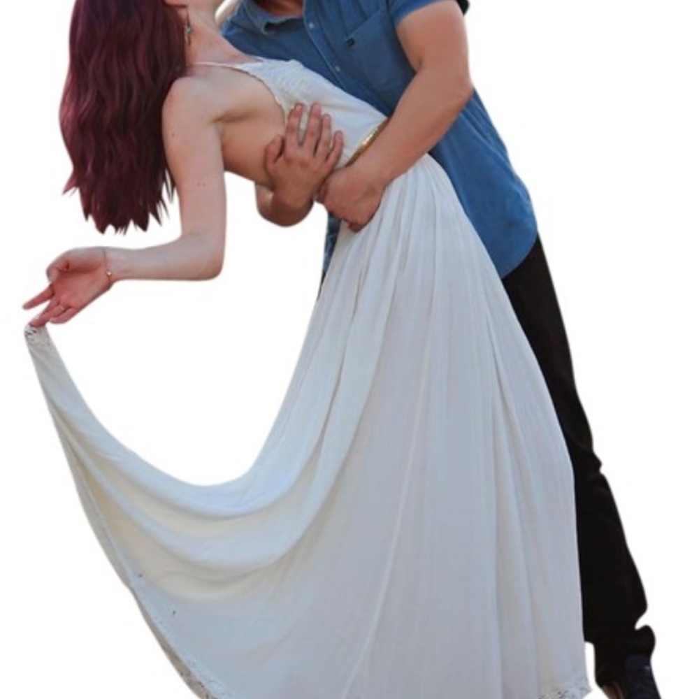 Kimchi blue bohemian maxi dress in ivory/cream