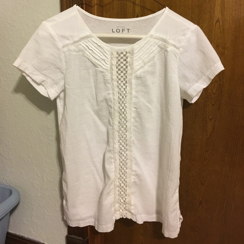 White cotton Loft tee