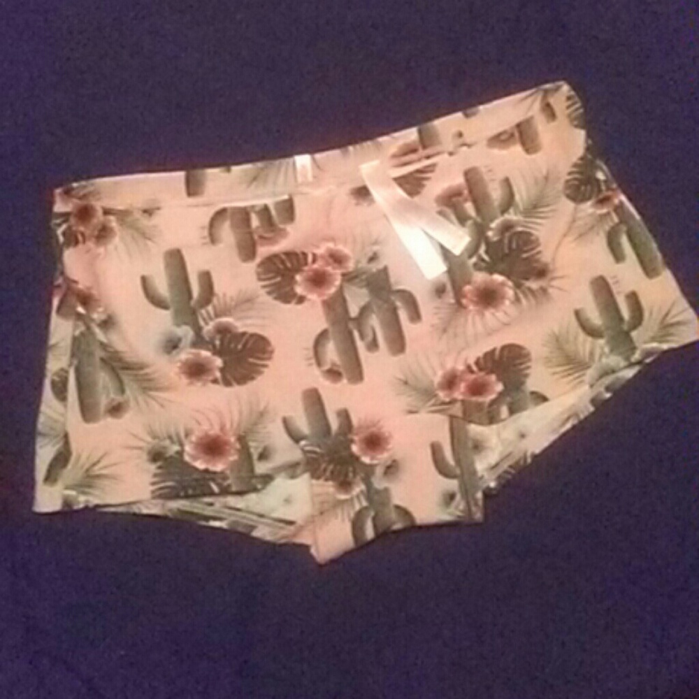 PINK Cactus Panty Cotton Boyshorts sz M