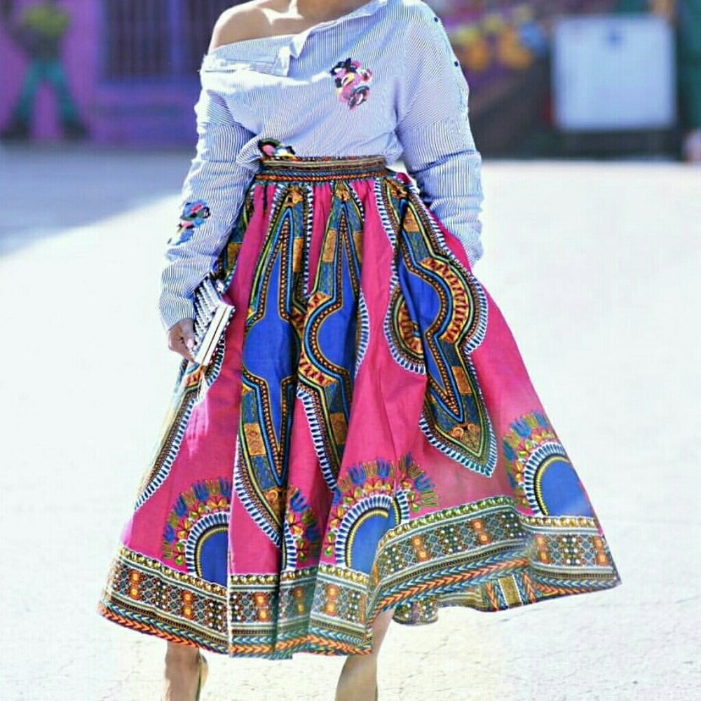 Dashiki Swing Skirts Sizes 8 to 22