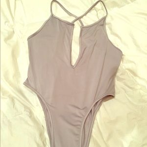 hot silver bodysuit