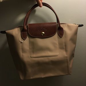 Brand new classic beige Longchamp bag