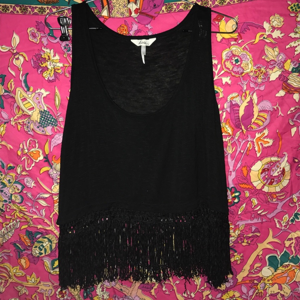 Blank tank fringe top