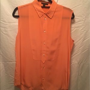 NWOT JCrew sleeveless silk buttondown